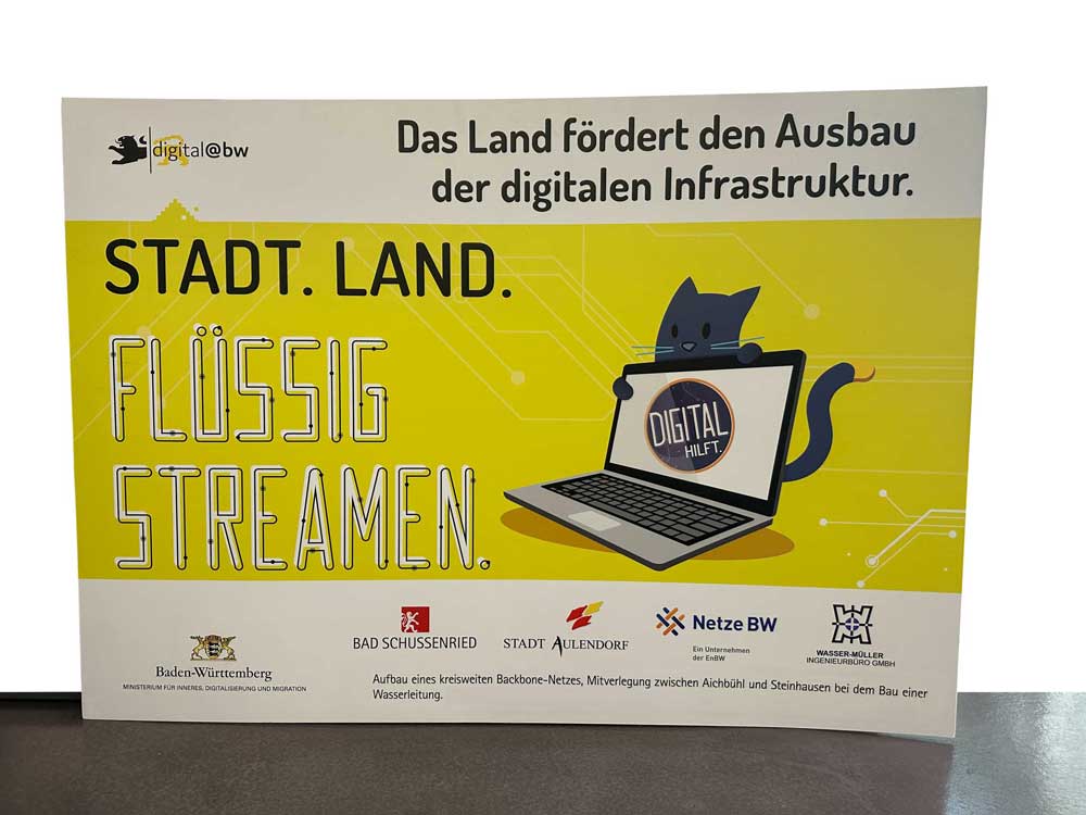 Plakat "Das Land f&ouml;rdert den Ausbau der digitalen Infrastruktur"
